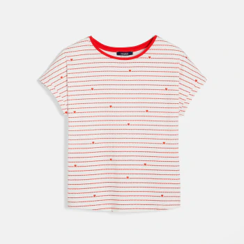 T-shirt with little heart stripes