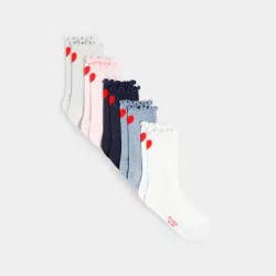 Socks with little hearts (5-pair set)