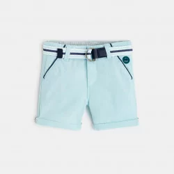 Chino cotton and linen Bermuda shorts