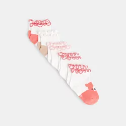 Scalloped edge ankle socks (set of 5)