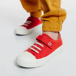 Canvas sneakers with Velcro