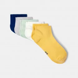 Solid colour ankle socks (set of 5)