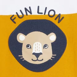 Embroidered lion T-shirt