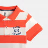 Striped polo shirt in pique jersey