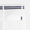 Printed stretch bermuda shorts with belt