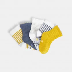 Shiny striped socks with...