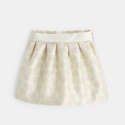 Party skirt with floral embroidery