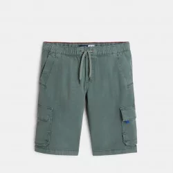 Plain canvas Bermuda shorts