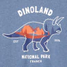 Boys' blue dinosaur T-shirt