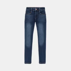 Boy's blue faded slim-fit jeans
