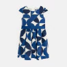 Girl's blue graphic motif dress