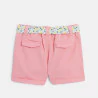 Baby girl's pink textured cotton shorts
