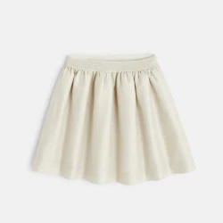 Baby girl's shiny beige skirt