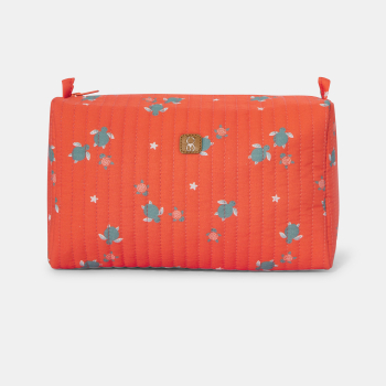 حقيبة مستلزمات الطفل بطبعة السلاحف باللون الأحمر لحديثي الولادة