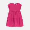 Girl's plain pink babydoll dress