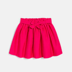 Girl's pink short flared skirt