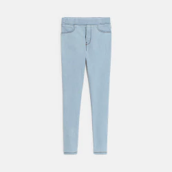 Girl's blue distressed jeggings