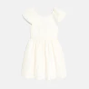 فستان واسع مخطط باللون الأبيض للفتيات