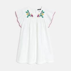 Girl's white embroidered...