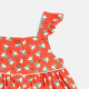 Baby girls' red graphic strappy dress and bloomers
