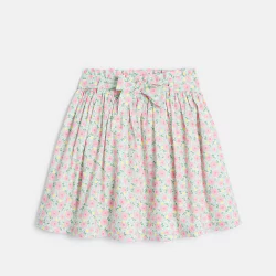 Girl's printed short flared skirt