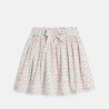 Girl's printed short flared skirt