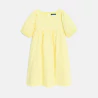 Girl's plain yellow babydoll dress