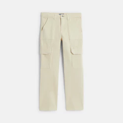 Boy's beige cargo trousers