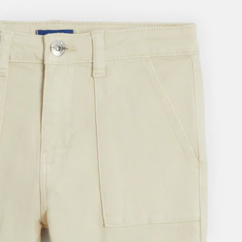 Boy's beige cargo trousers