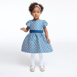 Baby girl's blue fancy sparkly formal dress