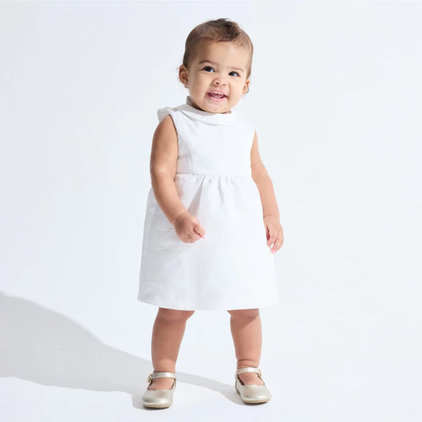 Baby girl's white party dress