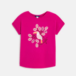Girls' pink toucan motif...