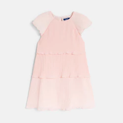 Girl's pink pleated dress...