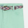 Girl's green balloon trousers + belt