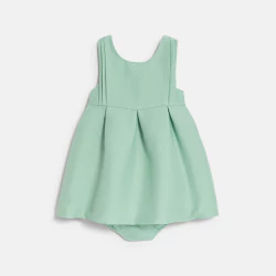 Baby girl's green shiny dress