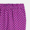 Girls purple printed wide leg trousers.