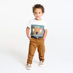 Baby boy's brown adaptable trousers