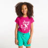 Girls' pink toucan motif T-shirt