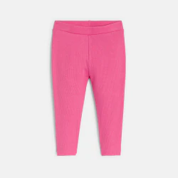 Baby girl's plain pink leggings