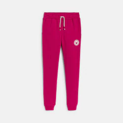 Girl's fuchsia fleece joggers